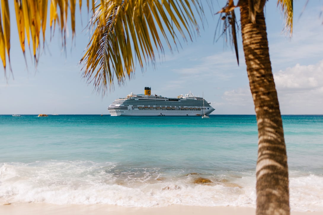 White Cruise Ship on Sea